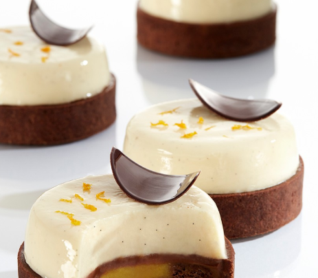 Recette tartekettes cremeux chocolat mousse vaille mandarine